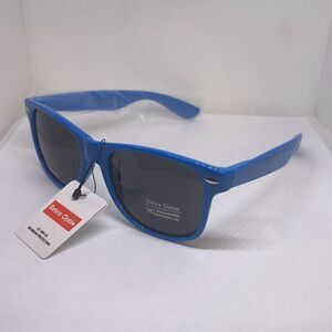 Neon Blue Retro Sunglasses